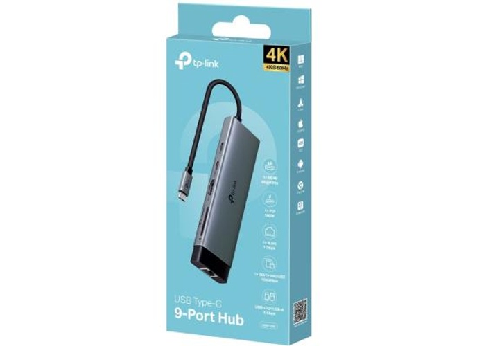 TP-Link UH9120C USB Type-C Hub 9-in-1 with a 4K@60Hz HDMI, 1 Gbps ethernet, SD & microSD UHS-I, USB-C, 3× USB-A Data Ports, 100W Fast Charging, Plug and Play product thumbnail 2