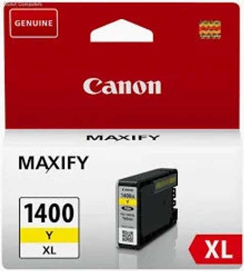 طقم خراطيش حبر كانون (Canon) أصلية عالية الإنتاجية PGI-1400XL - أربعة ألوان (أسود، أزرق، أرجواني، أصفر) - تقنية حبر DRHD الصبغي - متوافقة مع MAXIFY MB2040 و MB2340 product thumbnail 2