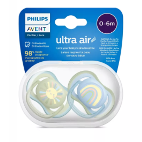 Philips Avent Ultra Air 0-6M Soother Boy 2 Pcs