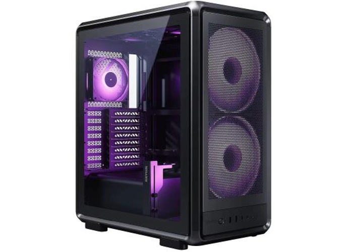 Cooler Master MasterFrame 500 Mesh ATX Mid-Tower PC Case – High Airflow Premium Aluminum Chassis, Powerful Dual 200mm Intake Fans, Freeform 2.0 Modular Frame, 360mm Radiator Support, USB-C, Black product thumbnail 2
