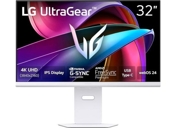 LG 32G810SA UltraGear 32" IPS UHD 4K HDR400 144Hz 1ms HDMI 2.1 AI Smart G-Sync Compatible webOS Type-C (65W) w/ Adjustable Stand & Speakers - White product thumbnail 2