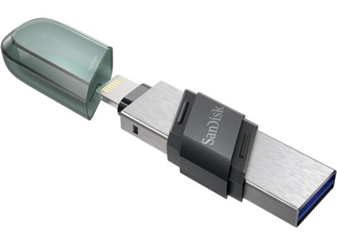 SanDisk 256GB iXpand Flash Drive Flip 2-in-1 Flash Drive w/ Lightning & USB Type-A Connectors Password-Protect Easily Free up Space Your iPhone - Sea Green product thumbnail 2