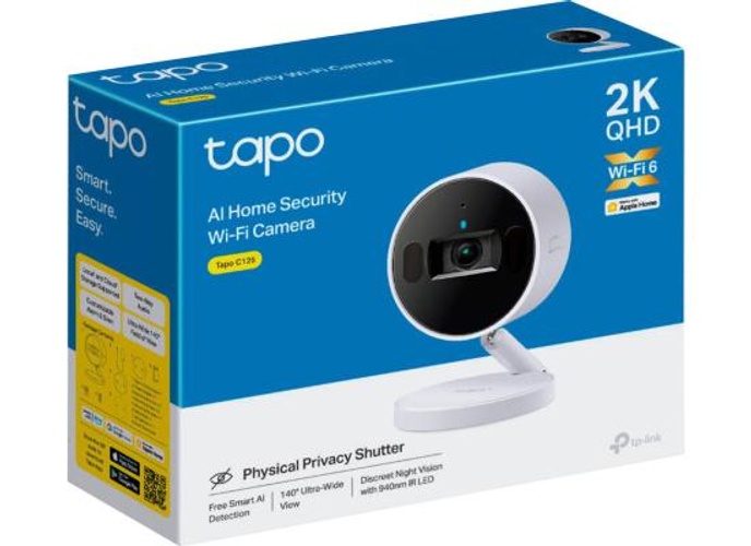 TP-Link Tapo C125 2K QHD 140° AI Smart Home Security Wi-Fi Camera Motion & Person Detection Notification Physical Privacy Shutter 940nm IR LED Two-Way Audio product thumbnail 2