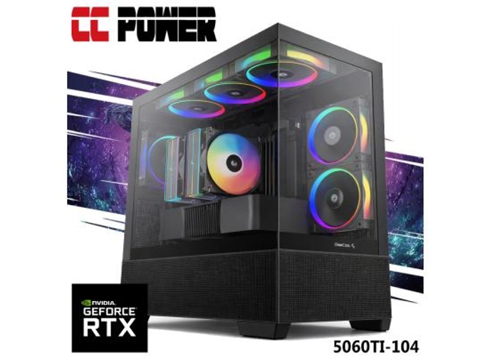 CC Power 5060TI-104 Gaming PC NEW 8Gen AMD Ryzen 5 8400F 6-Cores w/ Nvidia RTX 5060 TI 8GB DDR7 & DDR5 Memory & Advanced Air Cooler product thumbnail 2