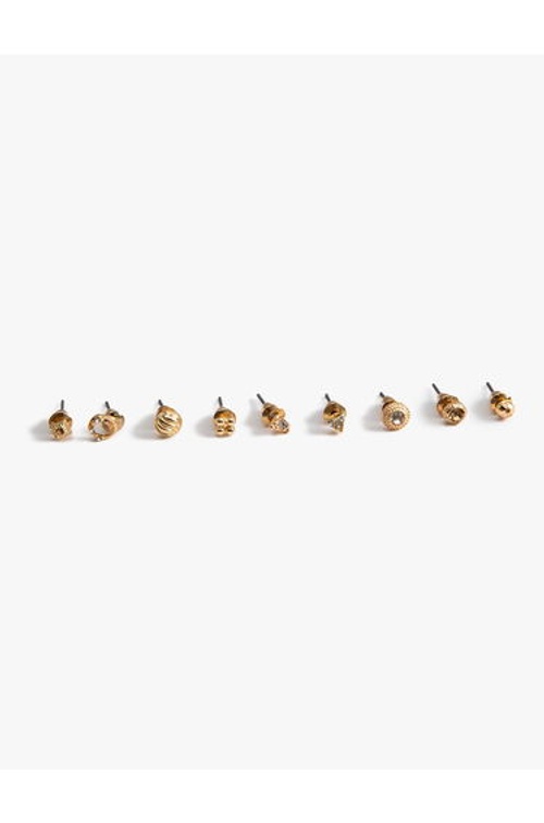 Jewel Detail Multi Metal Mini Earring Set product thumbnail 2