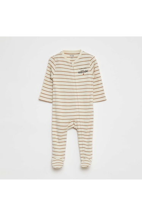 Lightweight ribbed sleepsuit WHITE