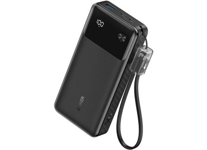 Anker Power Bank, 20,000mAh Portable Charger With 30W Max PD Fast Charging, 3-way Output, Digital Display, Eco Friendly Design, 2 x USB-C & USB-A Ports - Black product thumbnail 2