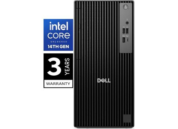 Dell Pro Tower QCT1250 (2025) 14Gen Intel Core i7 14700 20-Cores Tower High-Performance Desktop & 3 Years Warranty - Black product thumbnail 2