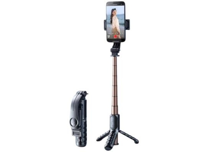 RTAKO - Q10R Mini Selfie Stick Pocket-sized 65CM- portable anti-shake, selfie live broadcast - Black product thumbnail 2