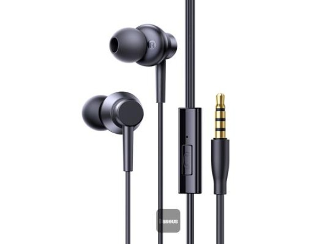 Baseus Encok HZ11 3.5mm Jack Wired Earphone, Universal Headset In-Ear Headphone with Mic - Black product thumbnail 2