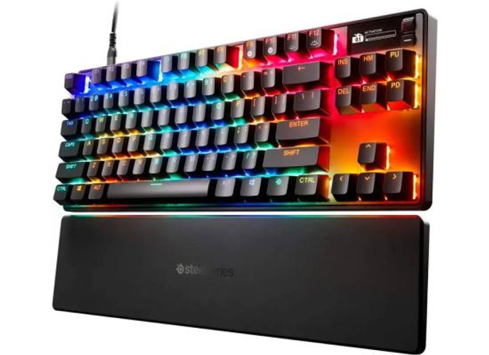 SteelSeries Apex Pro TKL Gen 3 Mechanical Gaming Keyboard, OmniPoint 3.0 Adjustable HyperMagnetic Switches, Double Shot PBT Keycaps, US English Layout, Wired Connectivity, Black product thumbnail 2