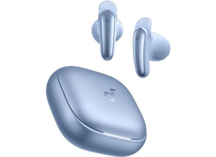 Anker Soundcore Liberty Buds, Semi-in-Ear Design, Removable Ear Fins, Real-Time Adaptive Noise Cancelling, Fast Charging, Wireless Bluetooth Earbuds, Translation Earbuds, 30H Playtime - Blue product thumbnail 2
