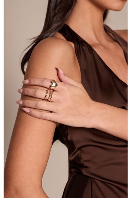Gold Heart Ring Multi Pack