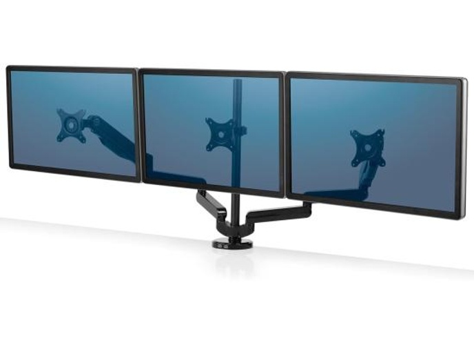 Fellowes Platinum Series Adjustable Triple Monitor Arm , Black product thumbnail 2