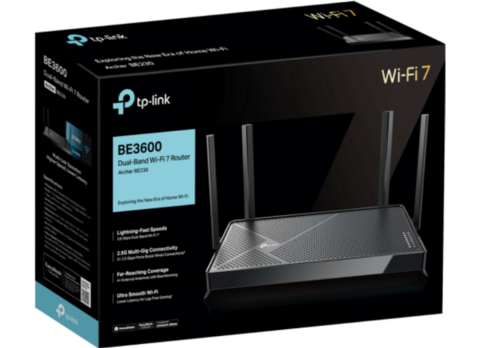 Tp-link Archer BE220 Dual-Band BE3600 WIFI 7 Dual-Band Wi-Fi 7 Router WiFi 7 Up to 3.6Gbps Speeds, Full Gigabit WAN/LAN Ports, 4 External Antennas, EasyMesh product thumbnail 2