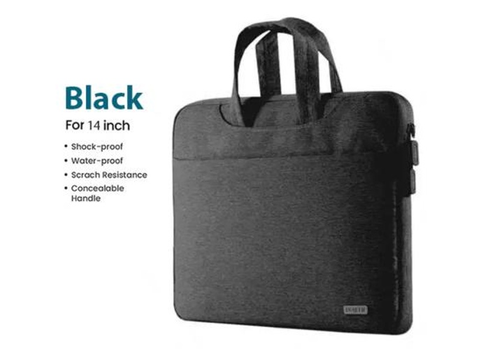 UGREEN LP516 Laptop Carrey Case 14" Water Resistant Soft Padded Reinforced Rubber Corners High-quality fabric - Black product thumbnail 2