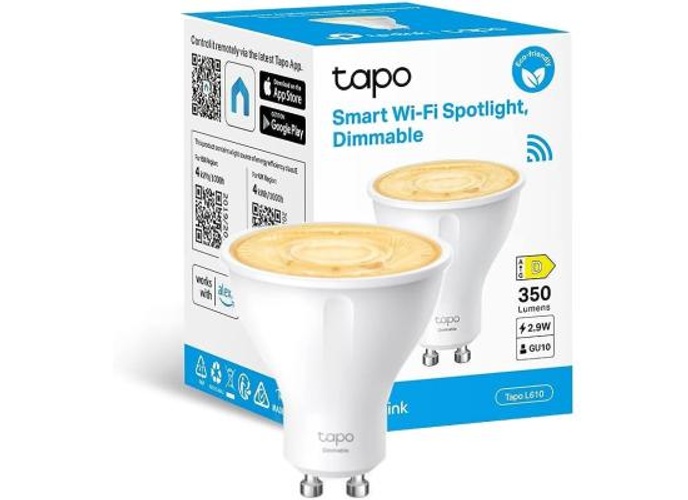 TP-Link Tapo L610 Smart Led Bulbs Dimmable LED Spotlight Bulbs 2700K Warm Light GU10 Lamp Base Remote Control Works with Alexa & Google Home No hub required product thumbnail 2