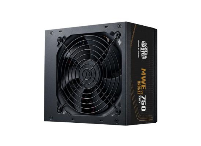 Cooler Master MWE 750W 80+ Bronze ATX 3.1 Non-Modular Power Supply Quiet HDB Fan , Embossed Cable , Black product thumbnail 2