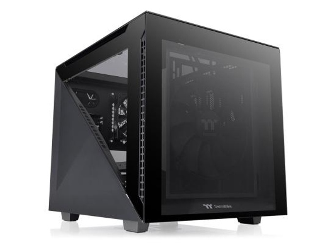 Thermaltake Divider 200 Air Micro-ATX Tempered Glass Computer Case - Black Edition product thumbnail 2