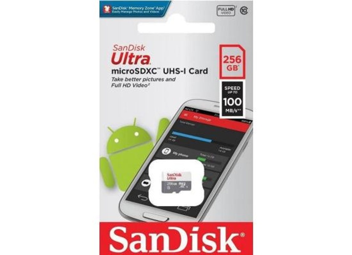 SanDisk 256GB Ultra microSDXC UHS-I Memory Card Up to 100 MB/s C10, Full HD, Micro SD Card product thumbnail 2