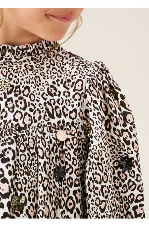 Mindy Leopard Sequin Embellished Dress product thumbnail 4