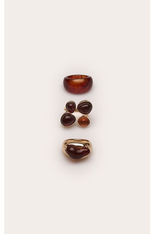 Gold Amber Resin Abstract Ring Multi Pack product thumbnail 2