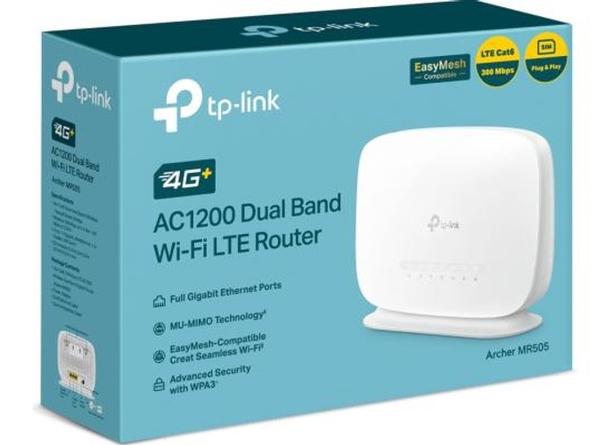 TP-Link Archer MR505 AC1200 4G+ Cat6 WiFi Router With Gigabit Port, Sim Slot, Superfast LTE Speed, Internal Antenna, MU-MIMO, Plug & Play product thumbnail 2