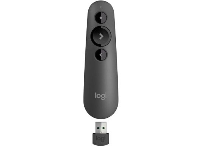 Logitech Wireless Presenter R500s, PowerPoint Clicker with Laser Pointer, Wireless Presentation Clicker Remote - Graphite product thumbnail 2