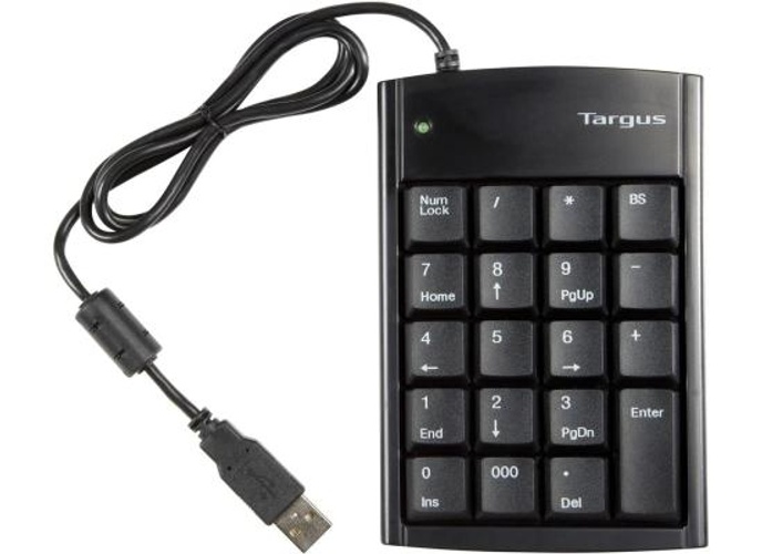 Targus Ultra Mini USB Keypad with USB Port Connector True Plug-and-Play Device Connects with Laptop Desktop & Other Devices - Black product thumbnail 2