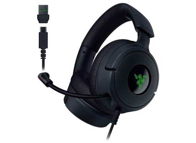 Razer Kraken V4 X Wired 40mm Drivers Cardioid Mic Memory Foam Cushions Chroma RGB Lighting Type C & Type A Cable For PC, Mac, PS5, Nintendo Switch, Steam Deck, Smartphone product thumbnail 2