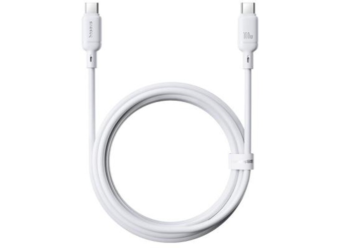 Baseus Silky Series Fast Charging Cable Type-C to Type-C 100W 1M - White product thumbnail 2