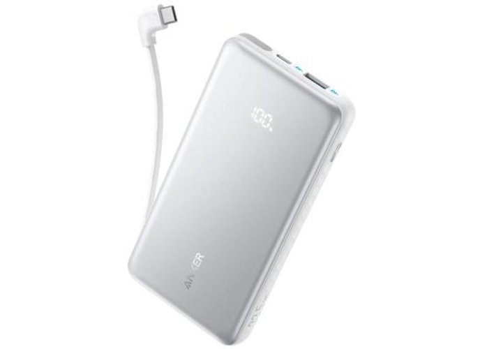 Anker Zolo Power Bank, 20k, 22.5W Max, USB-C In and Out Fast Charging Battery Pack, Slim Travel Essential Phone Power Bank, For iPhone 17/16/15Series, iPad, MacBook Air, Galaxy, and More - White product thumbnail 2