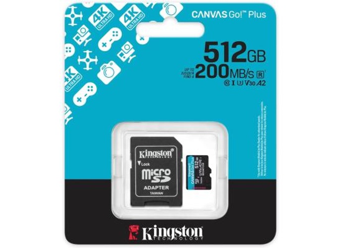 Kingston 512GB microSDXC Canvas Go Plus 200MB/s Read UHS-I C10 U3, V30 Memory Card product thumbnail 2