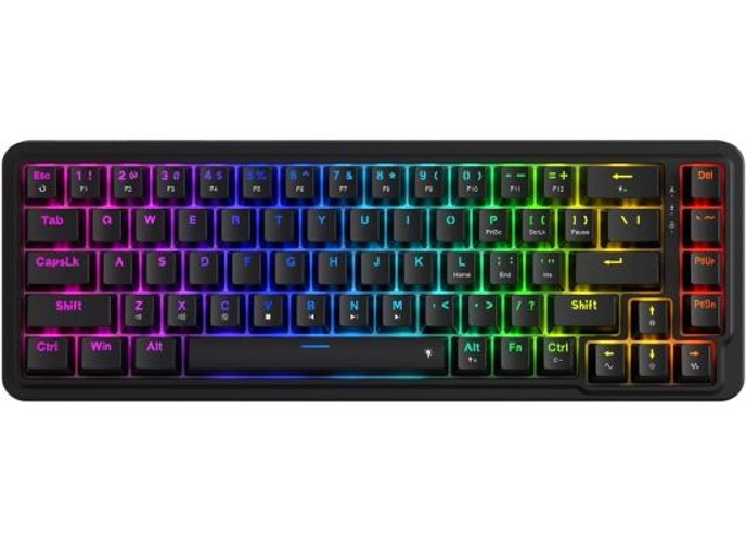 Redragon K709 NOVA 65% Wired Gasket RGB Gaming Keyboard, 68 Keys Hot-Swap Compact Mechanical Keyboard w/Free-Mod Socket, 3-Layer Noise Dampening & Dedicated Arrow Keys, Quiet Custom Linear Switch , Black product thumbnail 2