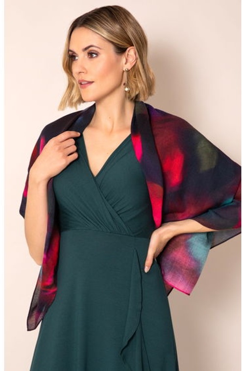 Leoni Silk Wool Scarf (Moonlit Florals) product thumbnail 4
