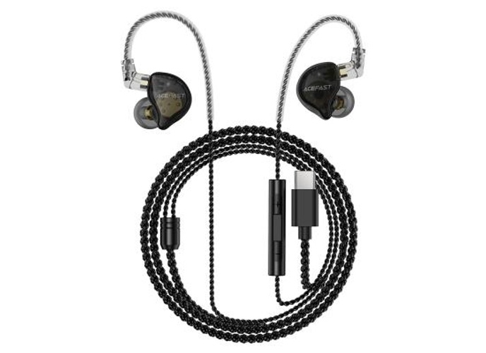 ACEFAST L11 USB-C HiFi Wired Earphones Detachable Cable with Microphone for Audio - Black product thumbnail 2