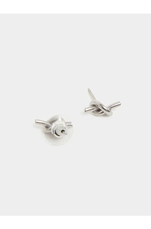 Silver Knot Stud Earrings product thumbnail 2