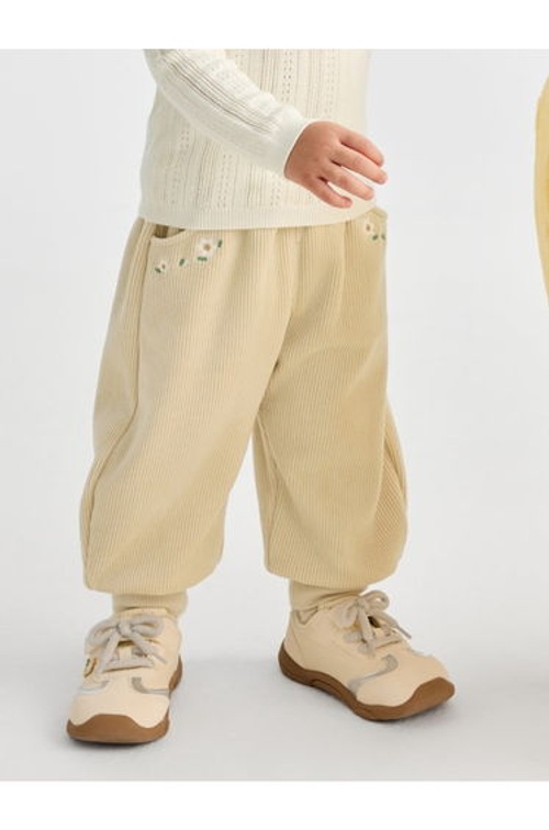 Unisex Jogger Pants with Embroidered Flowers product thumbnail 2