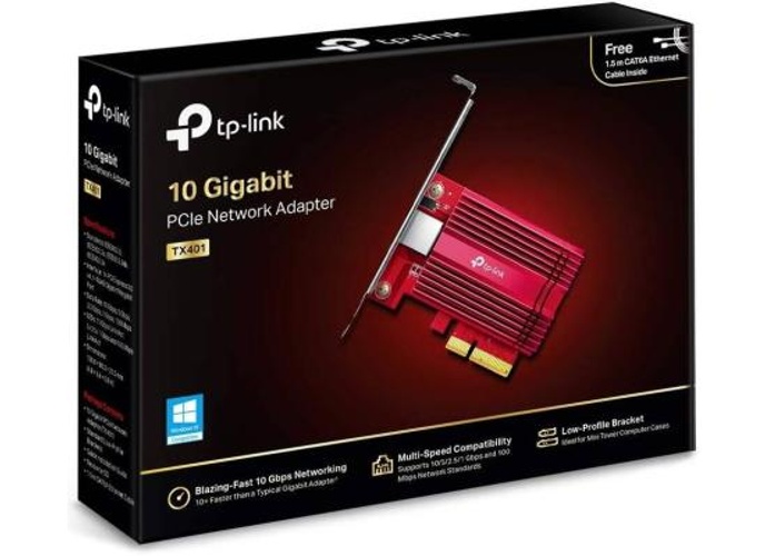 TP-Link 10-Gigabit PCI Express Network Adapter, CAT6A Ethernet Cable, Low-Profile and Full-Height Brackets, Supports Windows 11/10/8.1/8/7, Windows Servers 2019/2016/2012 R2, Linux product thumbnail 2