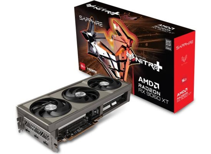 SAPPHIRE NITRO+ AMD Radeon RX 9060 XT Graphics Card, 16GB GDDR6 128-Bit Memory, 3320 MHz Boost Clock, 2048 Stream Processors, 20 Gbps Memory Clock, PCI-Express 5.0 x16 product thumbnail 2