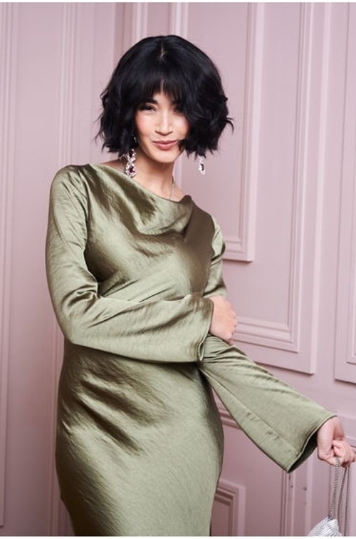 TFNC Lavisha Olive Maxi Dress product thumbnail 4