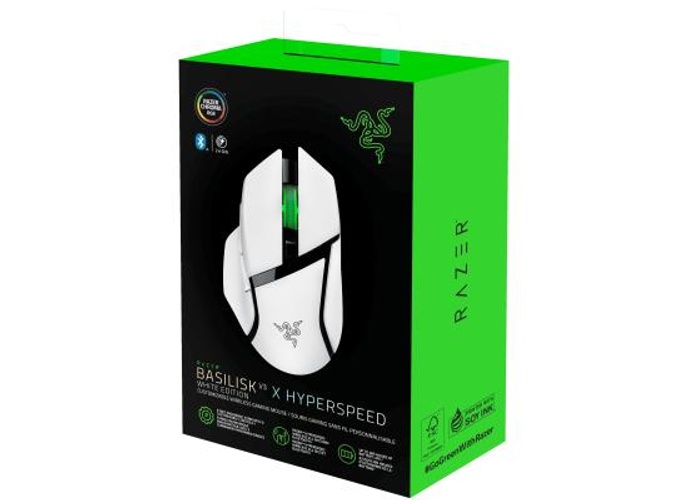 Razer Basilisk V3 X Wireless HyperSpeed 5G Advanced 18K Optical Sensor Customizable Wireless Iconic Ergonomic Form with 9 Customisable Controls Chroma - White product thumbnail 2
