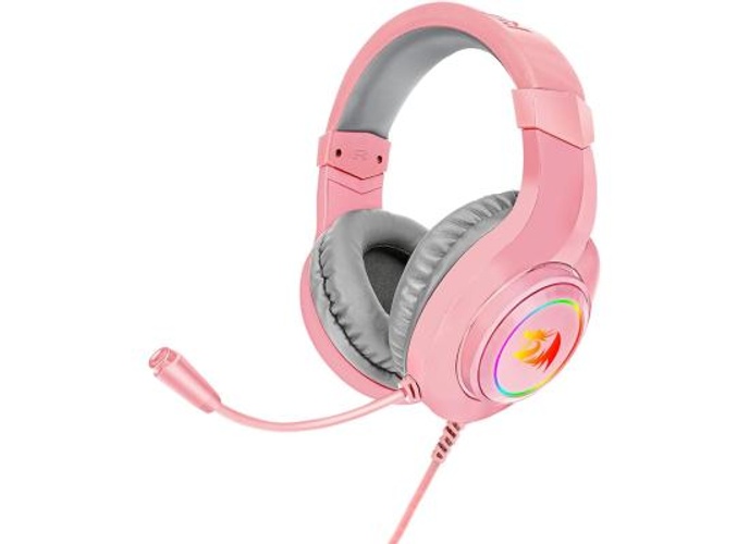 Redragon H260 Hylas RGB Pink Gaming Headset with Microphone, Circumaural Pads, Compatible with Xbox One PS4 PS5 Laptop PC - Pink product thumbnail 2