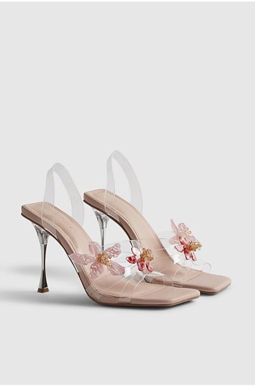 Pink Perspex Flower Heels product thumbnail 2