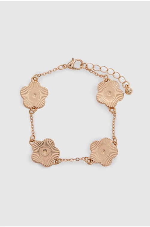 Flower Detail Jewellery Set - gold product thumbnail 3