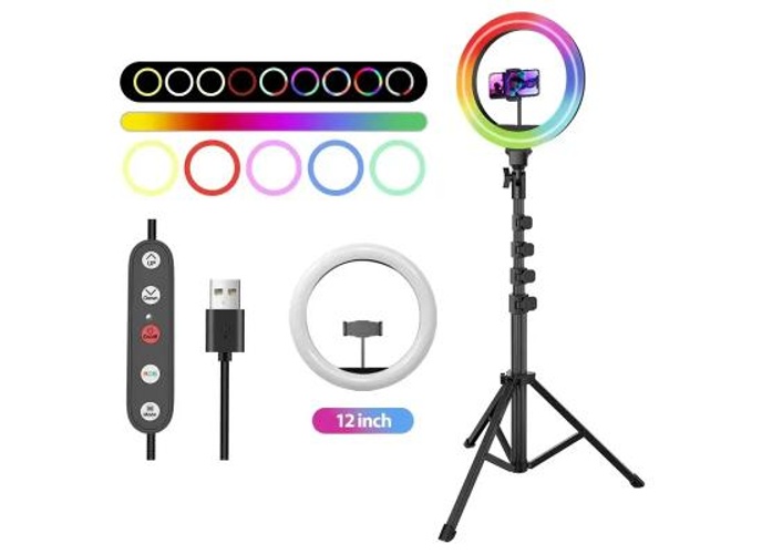 Proove Halo12 RGB Ring LED Lamp (12inch) with Tripod - white product thumbnail 2
