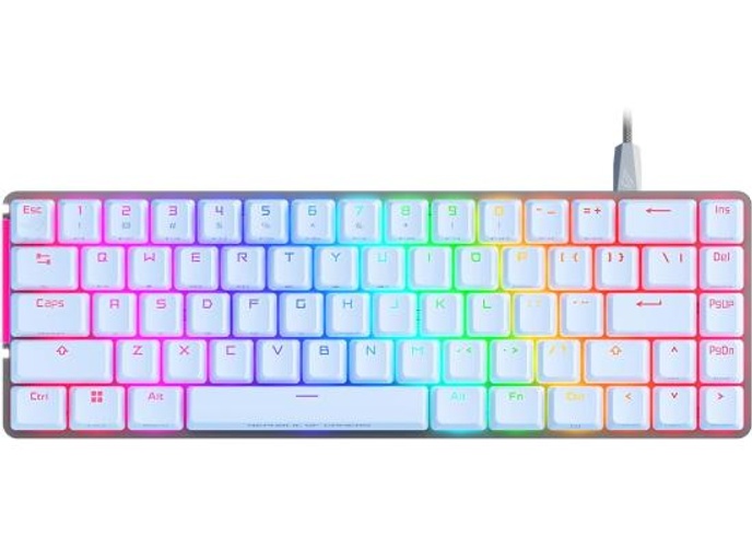 ASUS ROG Falchion Ace 65% Wired Gaming Keyboard, ROG NX Red Key Switch, 100% Anti-Ghosting, N-Key Rollover, PBT Doubleshot Keycaps, English - Arabic Layout, White product thumbnail 2