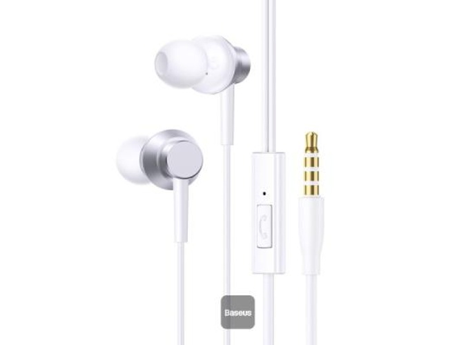 Baseus Encok HZ11 3.5mm Jack Wired Earphone, Universal Headset In-Ear Headphone with Mic - White product thumbnail 2