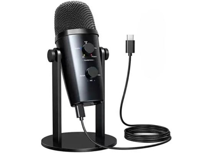 JMARY MC-PW10 Professional 4 Sound Modes USB Desktop Condenser Microphone - Black product thumbnail 2