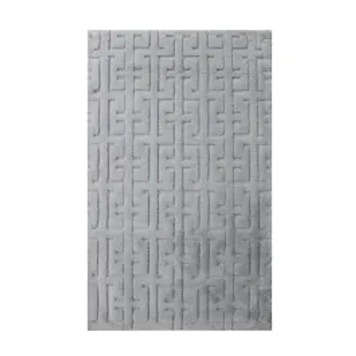 Nova Home Framework Cotton Bath Rug - Light Grey (Available In Sizes) product thumbnail 2